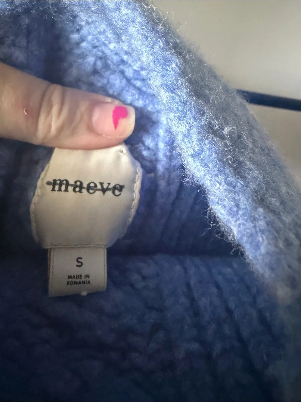 Maeve Light Blue Cable Knit Scoop Sweater